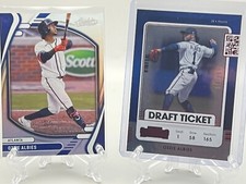 Ozzie Albies 2021 Panini Contenders Draft Ticket Red /99 & Absolute Blue SP /199