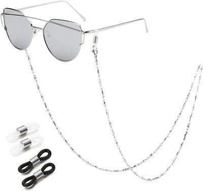 Stylish Eyeglass Chain for Women Silver
