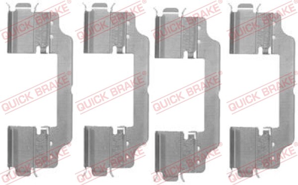Quick Brake 109-1716 ZubehöR-Kit, Scheibenbremsbelag FüR Audi CitroËN Fiat-image