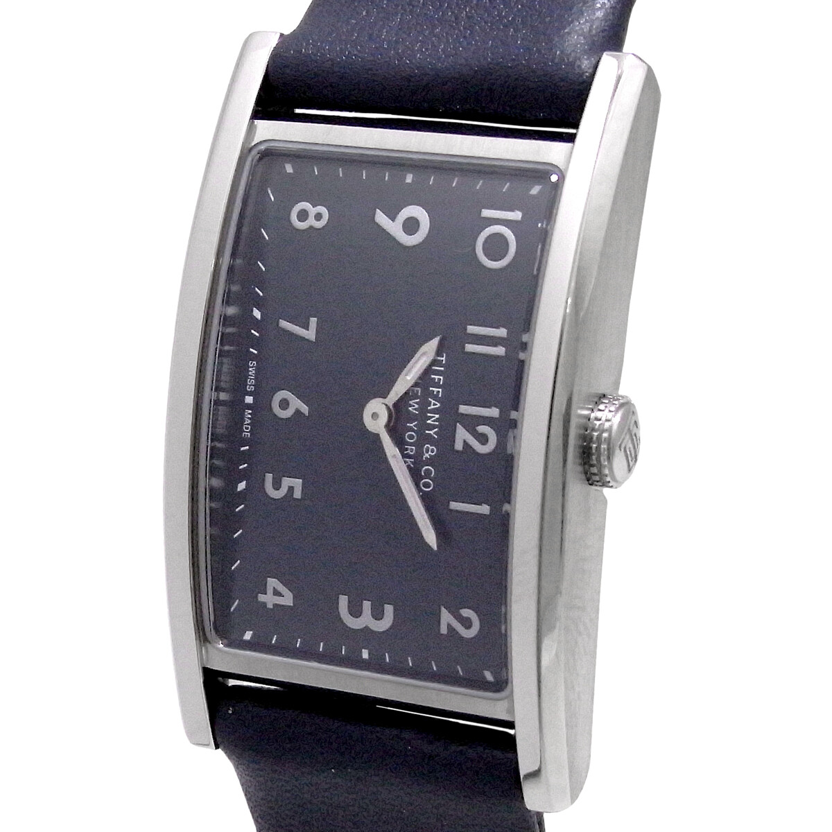 Tiffany Co. Eastwest Mini Women s Quartz QZ 36668644 Navy Dial Tiffany Co