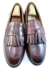 NEW Allen Edmonds "RANDOLPH" Kiltie Penny Loafers 9.5(L) & 9(R) D Mahogany(356N)