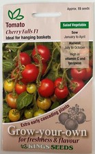 Tomato Seeds F1 Cherry Falls 15 Fresh Vegetable Seeds Ideal for Hanging Baskets