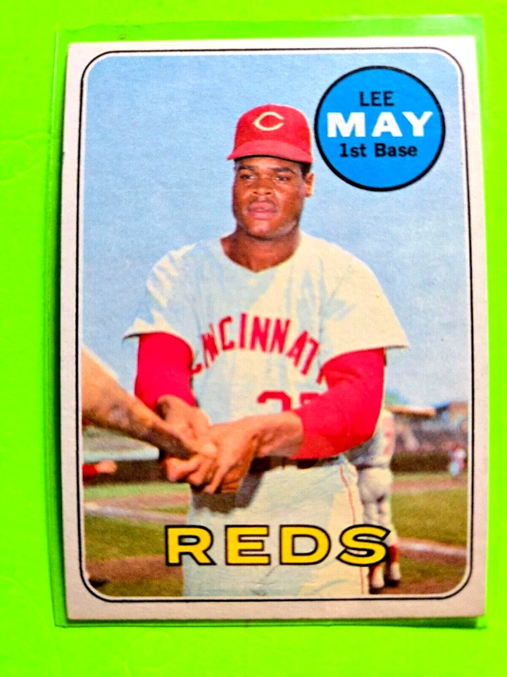 Lot of 9 1969 Topps CINCINNATI REDS vintage baseball cards LEE MAY, JIM MALONEY - Image 2 of 4