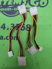 LOT OF 2 - 4 Pin Molex to Floppy Power Cable AND 4 Pin Molex