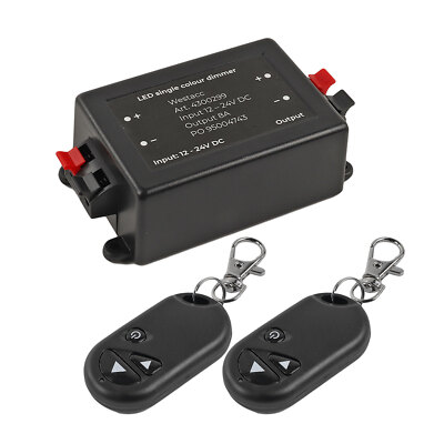 LED Funk Dimmer mit Funkfernbedienung 12-24V 8A Inline stufenlos Wohnmobil