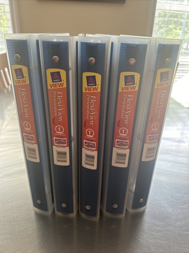 LOT OF 5 AVERY FLEXI VIEW 1” 3 RING BINDERS New Presentation Lot - Picture 2 of 10