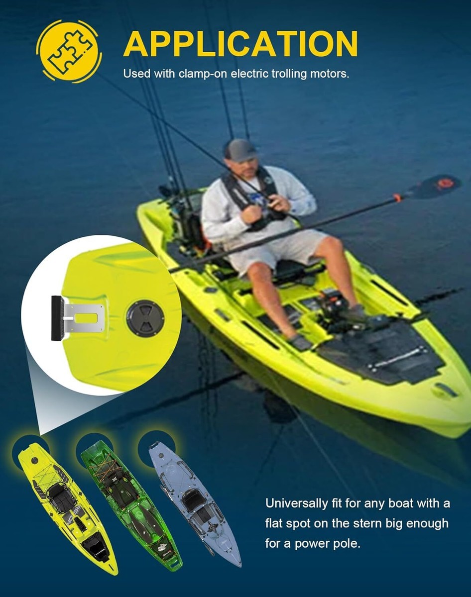 Kayak Trolling Motor Block Board Bracket - Fishing Connector Tool For Mounting Motor On Kayak/Canoe