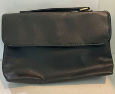 Lancome Women's Make Up Bag Black See Through Interior Panels 2 Compartments H7