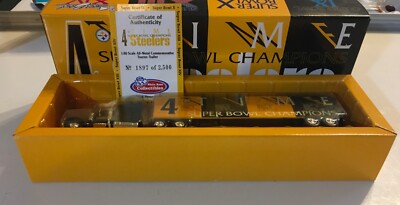 White Rose Collectibles Super Bowl Champions Steelers All Metal Tractor Trailer