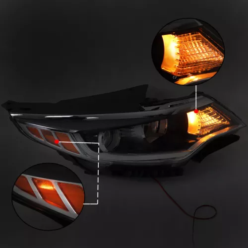 RH&LH Headlights w/o LED Halogen lamp w/Bulb For 2016 2017 2018 Kia Optima 2pcs - Picture 3 of 17