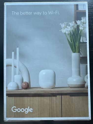 New Factory Sealed - Google Nest Wifi Pro Wi-Fi 6E Mesh Router - Snow (White) - Picture 2 of 2