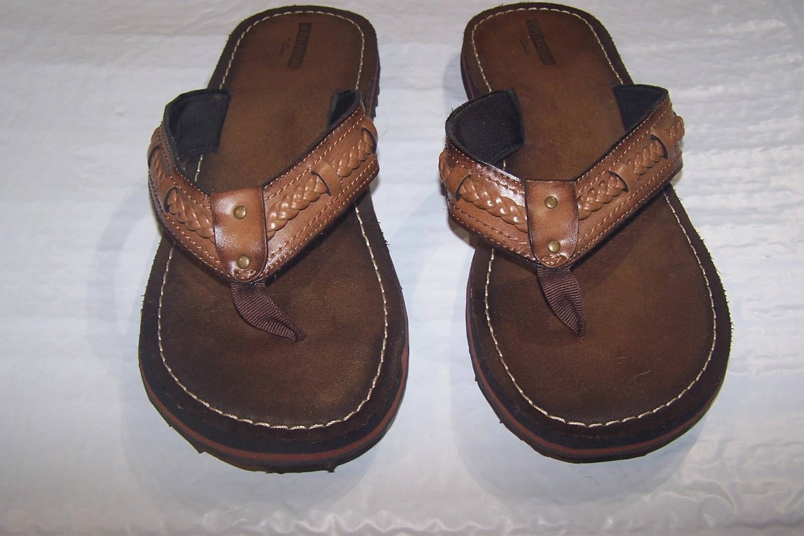 Clarks Collezione Slip On Marrone Perizoma Infradito TG 10M