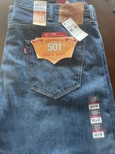 NEW Levis 501 Original Fit Jeans Straight Leg Button Fly 100 Cotton Blue
