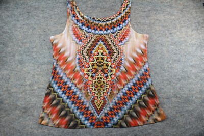 Psychedelic Aztec Tank Top All Over Print Sleeveless Pullover 