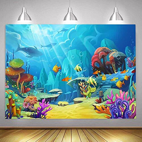Under The Sea Backdrop Ocean Coral Little Mermaid Background For Theme Party Ebay