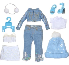 Rainbow High Winter Skyler Bradshaw Natasha Zima Doll Outfit Clothes Shoes Lot