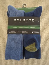 GoldToe Men's Casual Crew socks --6pack--size 6-12.5--different colors