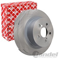 2X febi Bremsscheiben Ø271Mm Hinten Passend FÜR Toyota Avensis
