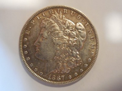 1887 US Morgan 1 Dollar Silber