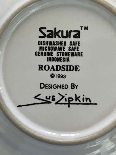 De colección. Sakura Route 66 1993 temático diseñado por Sue Zipkin tazas y platillos de café espresso - Imagen 12 de 13