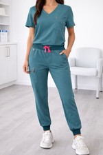 FIGS Scrub Set XL Catarina One Pocket Top Zamora 2.0 Jogger Hydro Green NWT