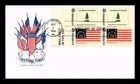 Dr Jim Stamps 1968 Historic Flags Setenant Block First Day Cover House of Farnam