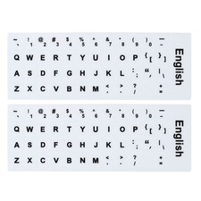 English Stickers, 2pcs Cover Style 1 White Background Black Lettering