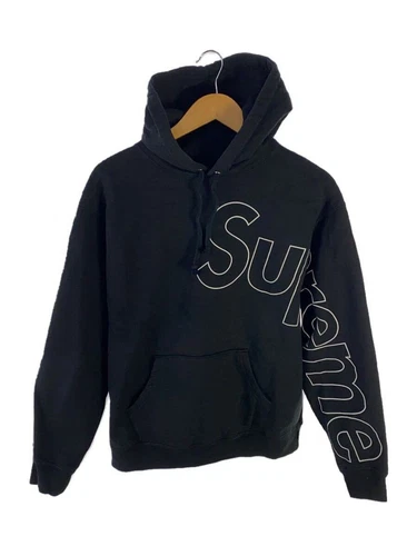 Felpa Supreme con cappuccio S cotone nero riflettente usata