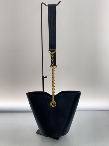 CELINE Shoulder Bag Leather BLK - Picture 3 of 6