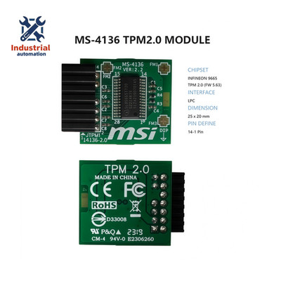 NEW MSI MS-4136 TPM Module (14 Pin 14-1) SPI TPM 2.0 Trusted Platform