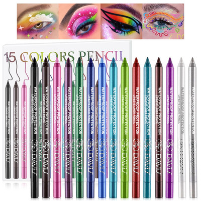 Colorful Eyeliner Pencil Set Waterproof Smudge-Proof Eye Shadow Makeup Pens