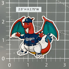 NEW Los Angeles Dodgers LA Dodgers Baseball Charizard Sticker 126
