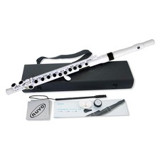 NUVO Student Flute 2.0 in C, Plastic Wind Instrument, White/Black, N230SFWB Inc