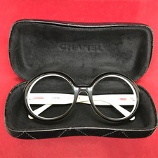 Authentic Chanel CoCo Matelass Sunglasses Frame, Black/White, with Case