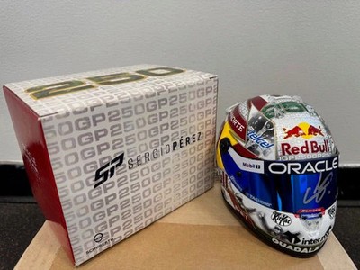 Sergio Perez Signed Red Bull '250 1:2 Scale F1 Racing Mini Helmet