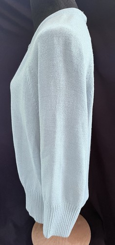 Suéter cárdigan tejido Santana azul claro St. John Sport - talla grande - Imagen 2 de 5