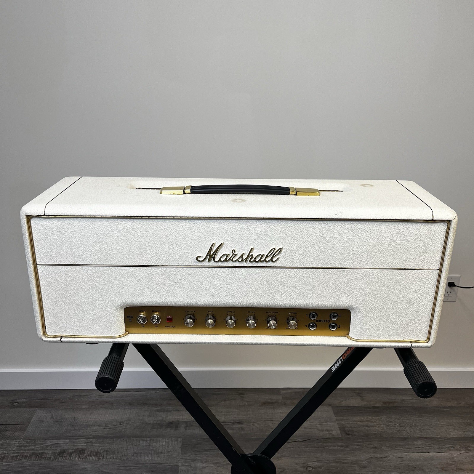 1997 Marshall Anniversary Reissue White 1959 SLP Super Lead Plexi 100 Watt