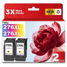 2 Pack Color Ink Cartridges Replacement for Canon 276 XL CL-276