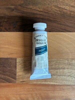 Winsor & Newton Designers Gouache Indigo Farbe 14ml Tube Vintage*