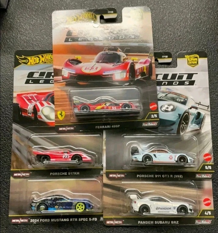 Hot Wheels Car Culture 2025 Circuit Legends K Case Set of 5