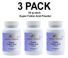 Super Folinic Acid Powder, 3 PACK, 30 g, Gluten free, Dairy Free, Soy Free