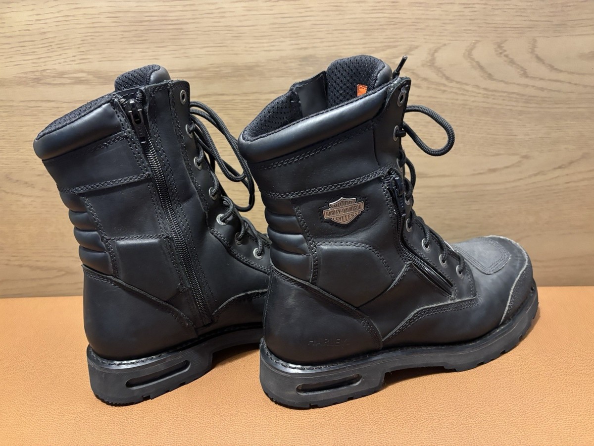 Harley-Davidson Men's Riddick 8-Inch Lace-UP Black Motorcycle