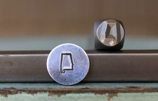 SUPPLY GUY 6mm Alabama US State Metal Punch Design Stamp - SGCH-323