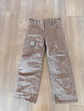 LL Bean Snow Pants Childrens 10 Brown Ski Insulated Winter Nylon Outdoor Pockets