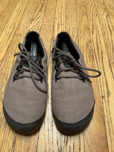 Xero Mens 10 Hanna Hemp Minimalist Bearfoot Sneaker Grey Canvas - Picture 3 of 13