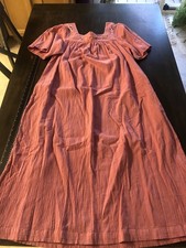 Vintage Nightgown Embroidered Flowers Pink Intimate Appeal Size 1X