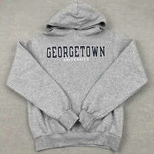 Georgetown Hoyas Hoodie Men Small Gray Champion Sweatshirt Basketball NCAA S