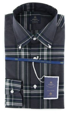 Luigi Borrelli Graues Hemd - Slim - 16/41 - (EV0657353STEFANO)