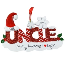 Uncle Personalized Christmas Tree Ornament