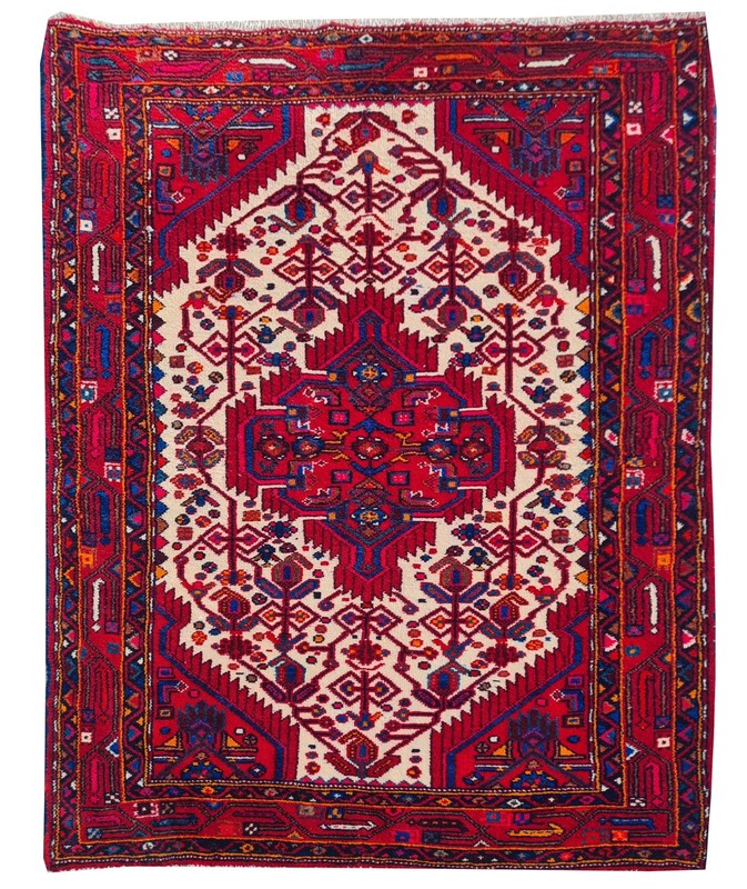 Amazing Hand Knotted Vintage Tribal Hamidoun Wool Area Rug 6.1 x 3.10 Ft